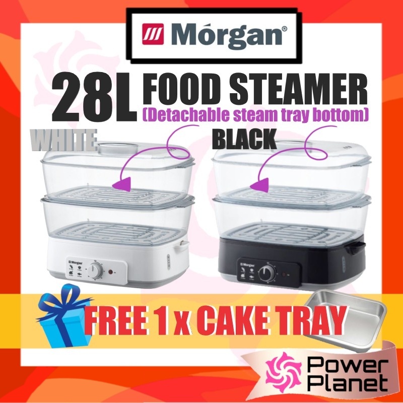 [FREE CAKE TRAY] food steamer MFS29 28L Nutristeam Black/White