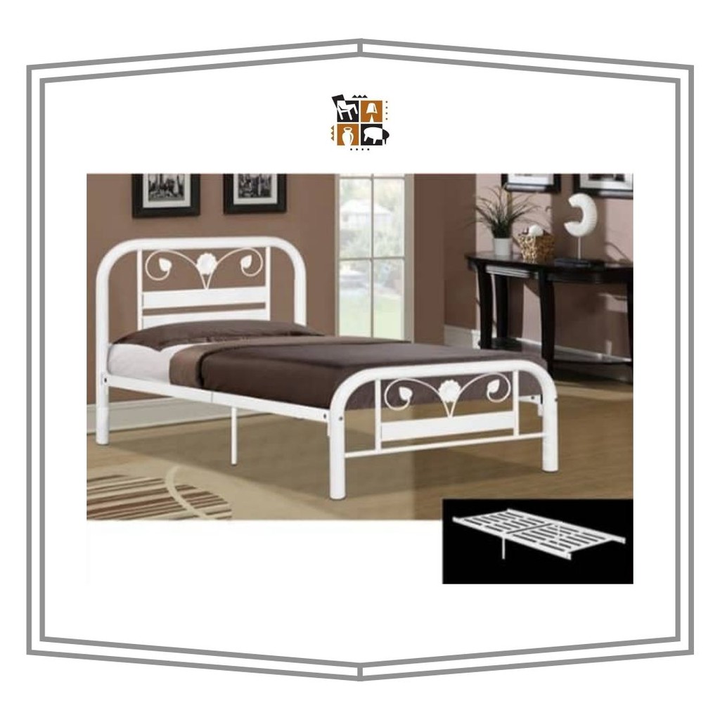 Free Shipping !!! Single Bed Frame/Metal Bed/Bedroom White/Bed Base/Bed