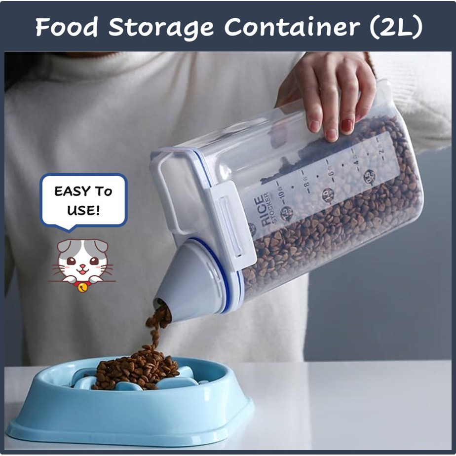 GUN PET Large Volume Pet Food Storage Dispenser Pet Food Container