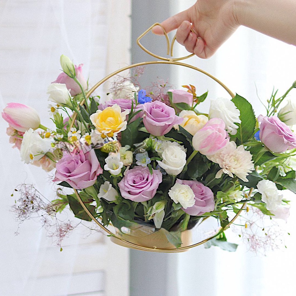 Flower Basket Metal Flower Box Florist Box Basket for Flower