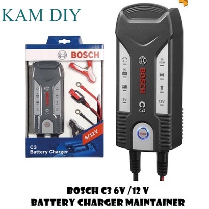 BOSCH C3 Battery Charger 6V/12V (1 YEAR WARRANTY) | Shopee Malaysia