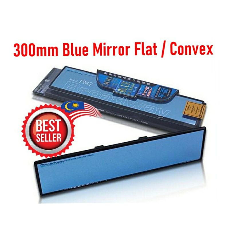 Broadway Car Rear View BLUE FLAT/CONVEX Blue Mirror Shopee Malaysia