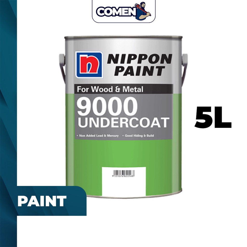 NIPPON PAINT 9000 Undercoat 5 Liter (White) Oil Based Wood & Metal