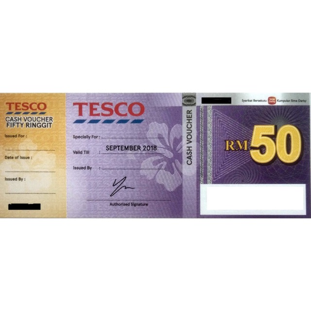 Tesco Voucher RM50(Able self collect at Cheras Business Center