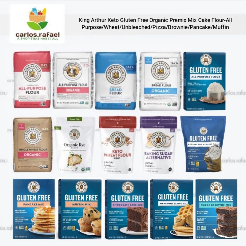 King Arthur Keto Gluten Free Organic Premix Mix Cake FlourAll Purpose