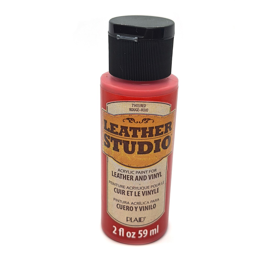 Red Color 1 bottle, Made in USA Water based Leather dye, Leather Studio
