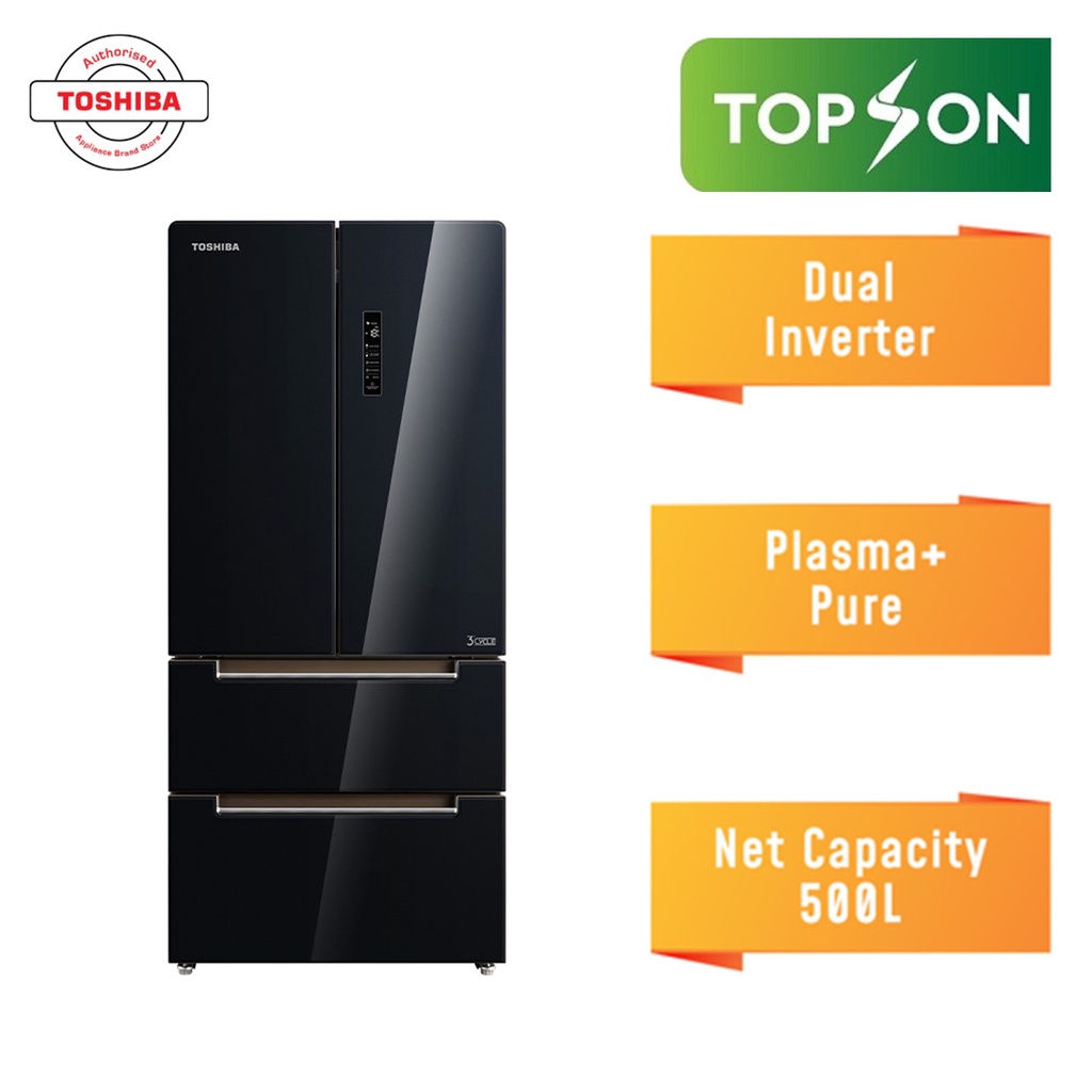 Toshiba French Twin Door Refrigerator Dual Inventer 4 Door Bottom