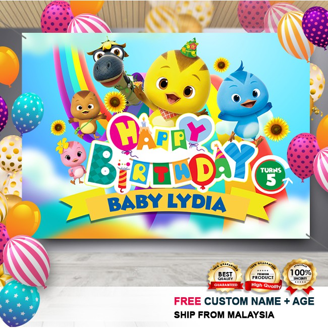 Birthday Banner / Birthday Backdrop / Hari Jadi Katuri / Duck