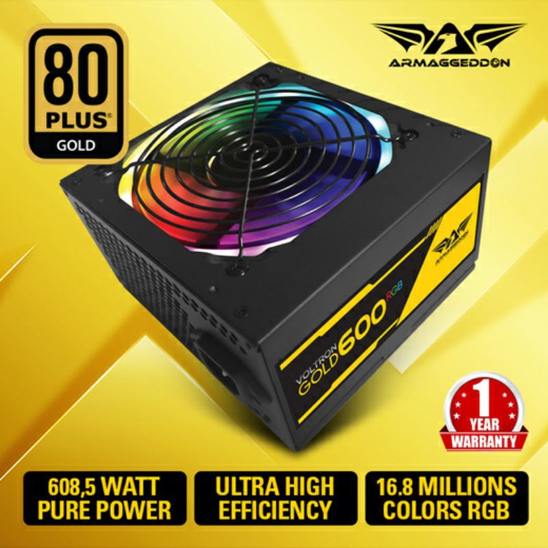 Armaggeddon Voltron Gold 475 480watt / Gold 600 610watt RGB Power