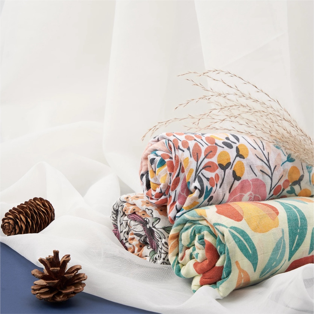 (Ready Stock Malaysia) Kangobaby Baby Blanket Swaddle Muslin Wrap