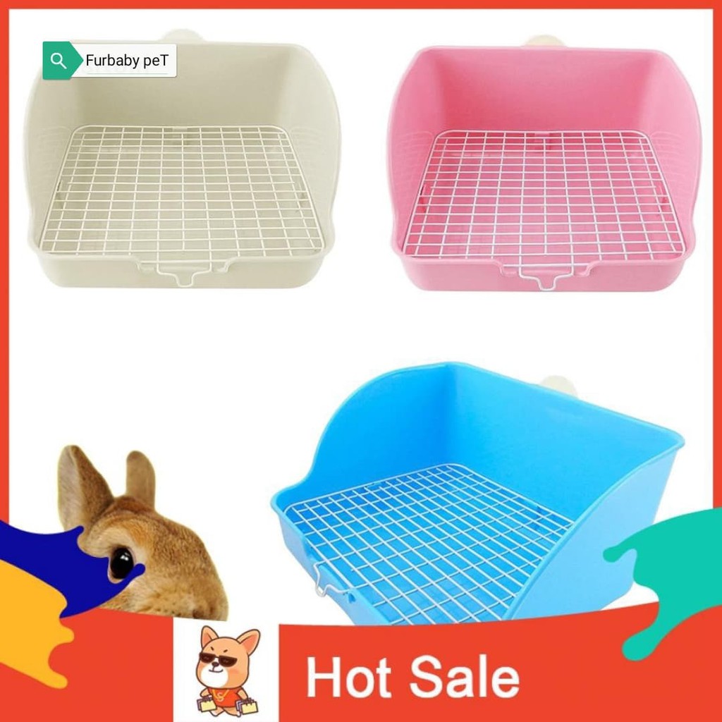 Rabbit Toilet Mesh Square Potty Trainer Rat Hamster Corner Litter Box
