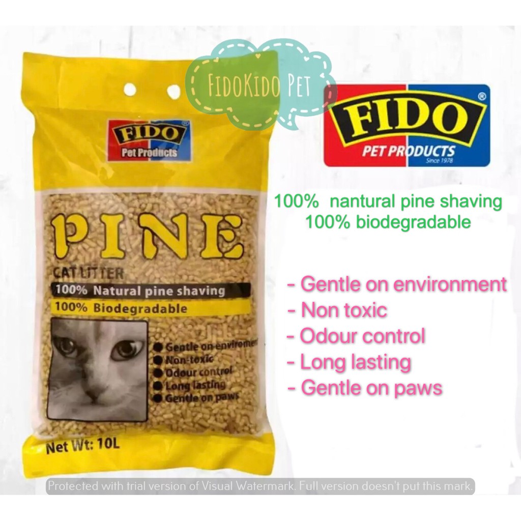 Fido pine wood pet litters 10L/6kg (For cat, rabbit and hamster