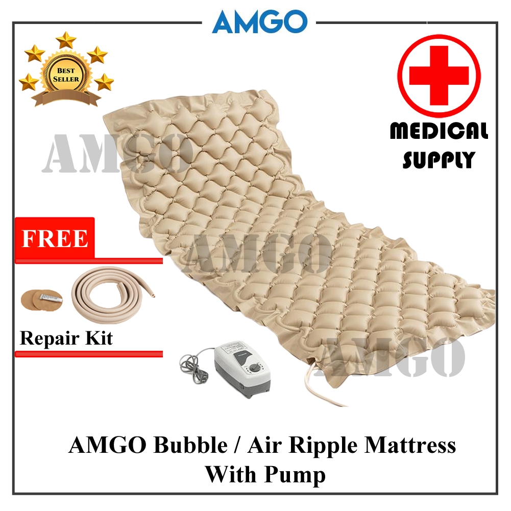AMGO AntiDecubitus Bubble Ripple Rehab Hospital Air Mattress Bed