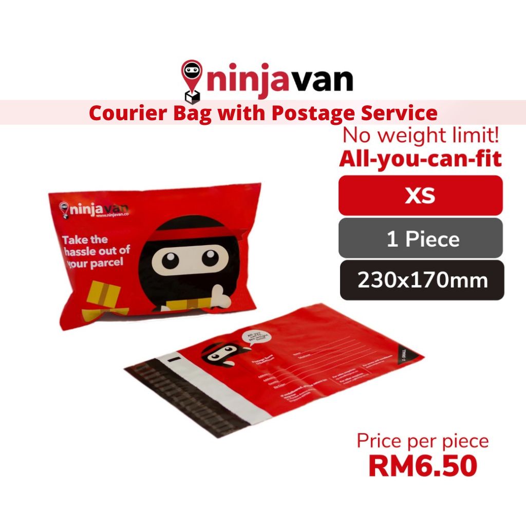 Ninja Pack XS Size No Weight Limit Prepaid Polymailer/Courier Bag
