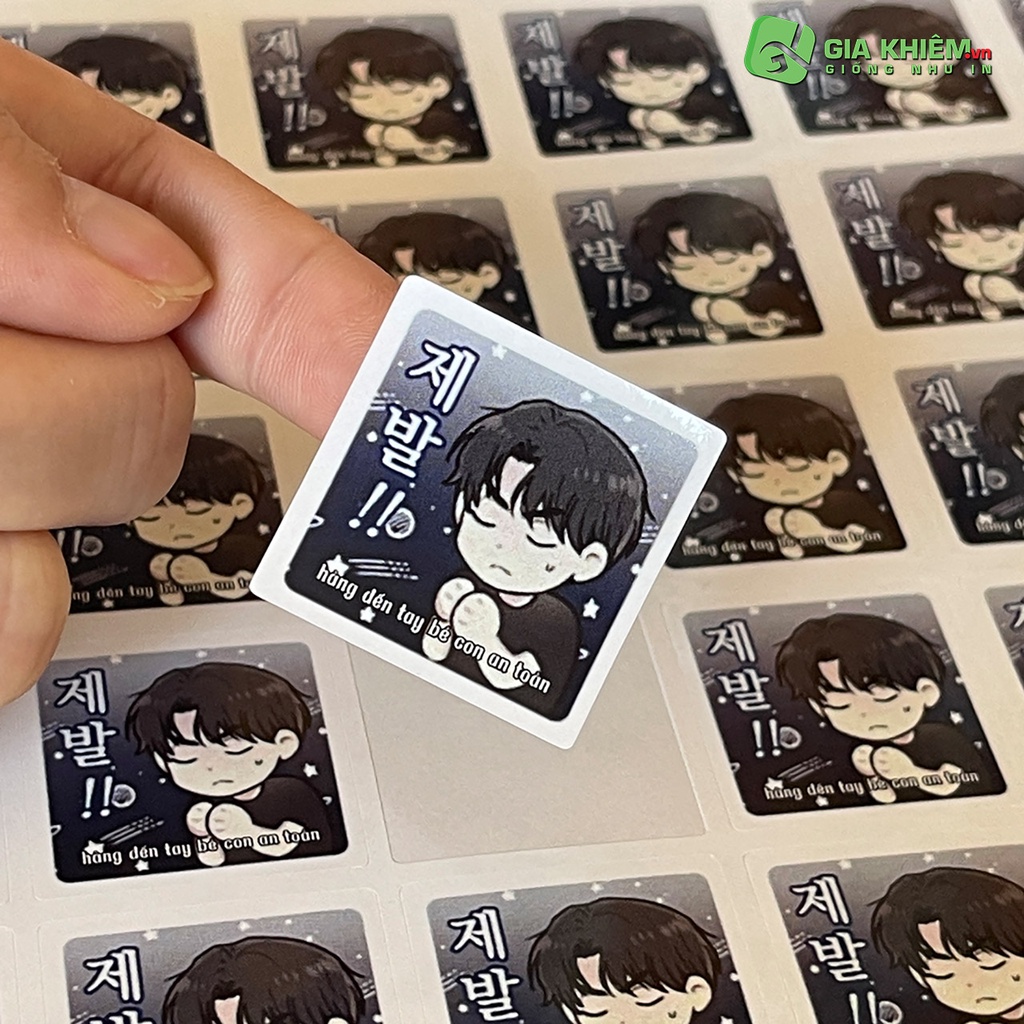 Of 30 Stickers] print 5x5cm stickers with optional designs upon