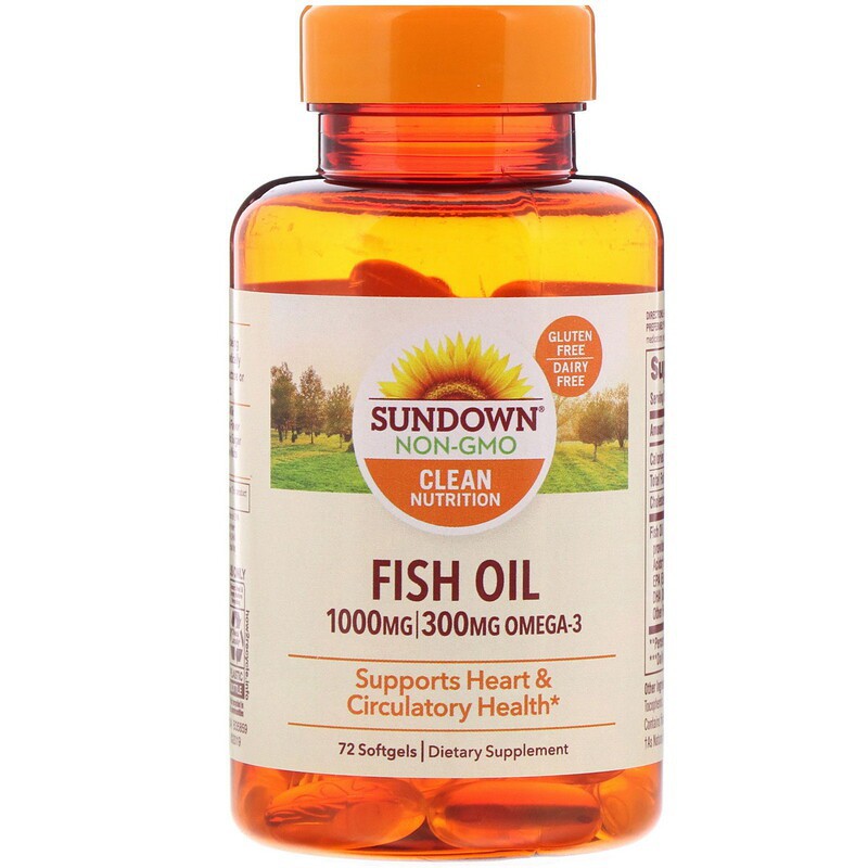Sundown Naturals, Fish Oil, 1,000 mg, 72 Softgels Shopee Malaysia