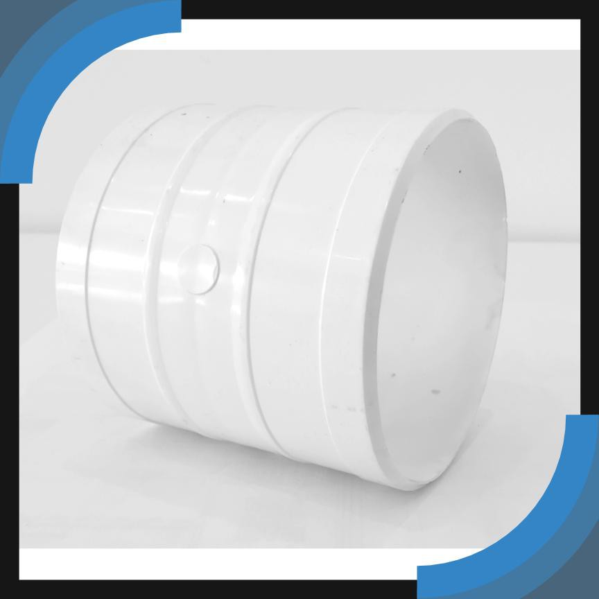 uPVC Socket Connector Straight Coupling Hydroponic Pipe Fitting 3" 4