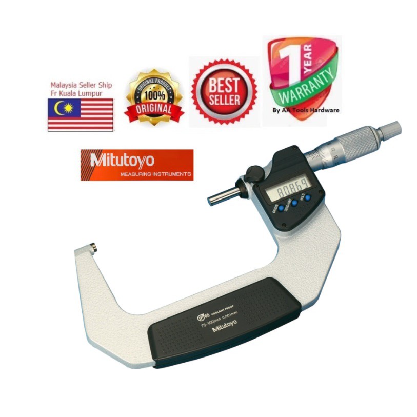 75100mm Mitutoyo 29324330 Digital Micrometer Without SPC Data Output