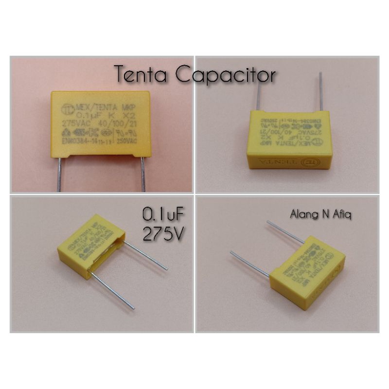 High Quality Tenta Fan Capacitor 0.1uF 275VAC. Kapasitor Kipas Siling