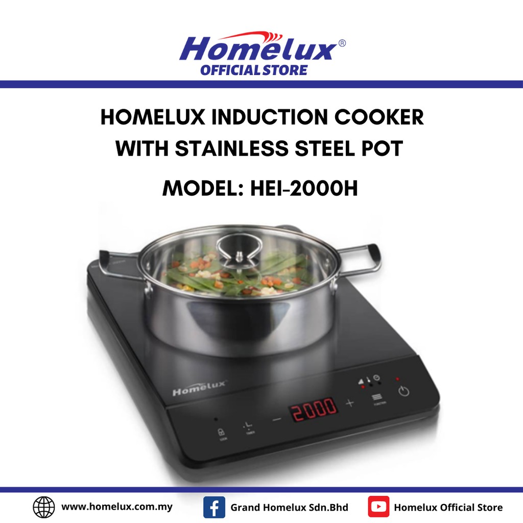 HIGH QUALITY HOMELUX ELECTRIC INDUCTION COOKER HEI2000H Shopee Malaysia