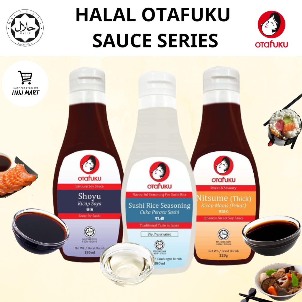 Halal Otafuku Japanese Sushi Soysauce/Sushi Sweet Sauce/Sushi Rice