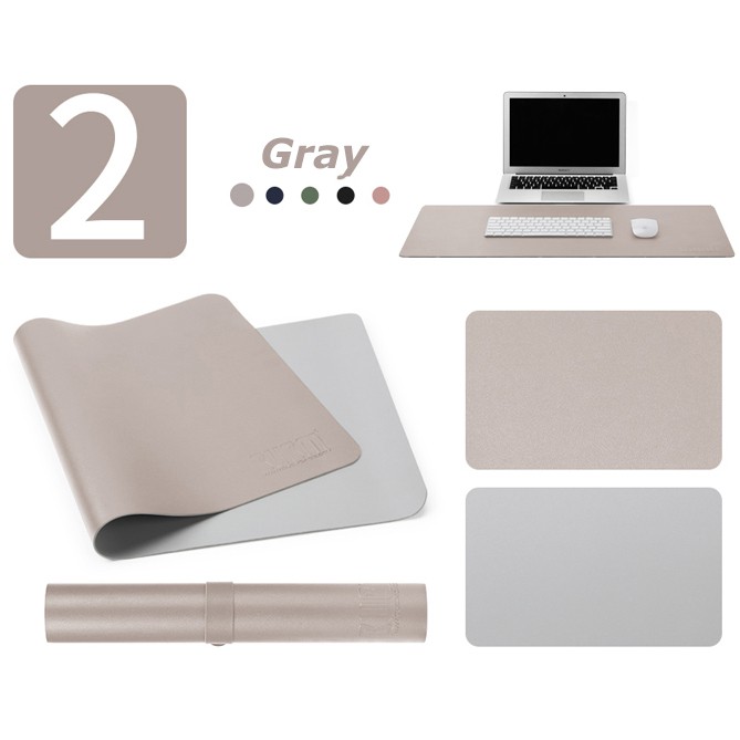 BUBM Large Leather Mousepad Keyboard Mat Waterproof Desk Pad Protector