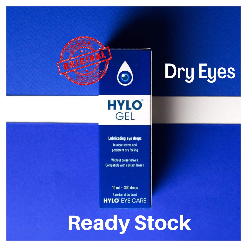 HYLO GEL LUBRICATING EYE DROPS 10ML for Dry Eyes [06/2024] Shopee