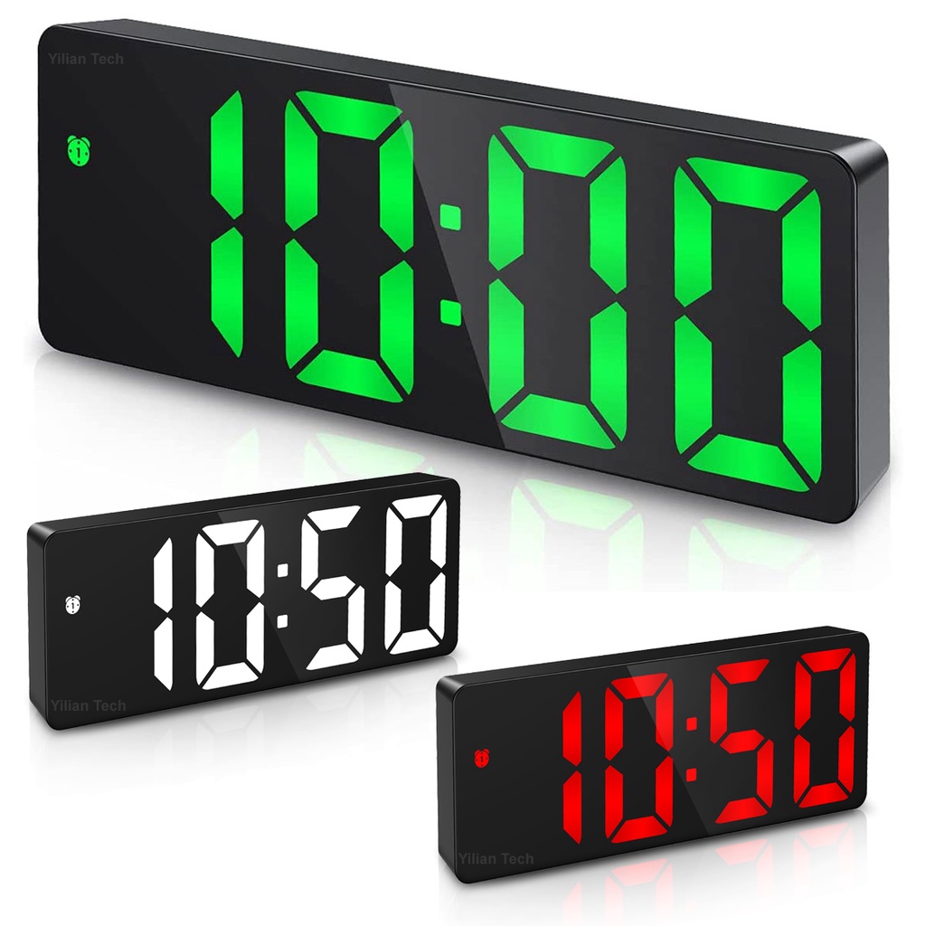 LED Digital Alarm Clock Electronic Bedside Clock Night Light