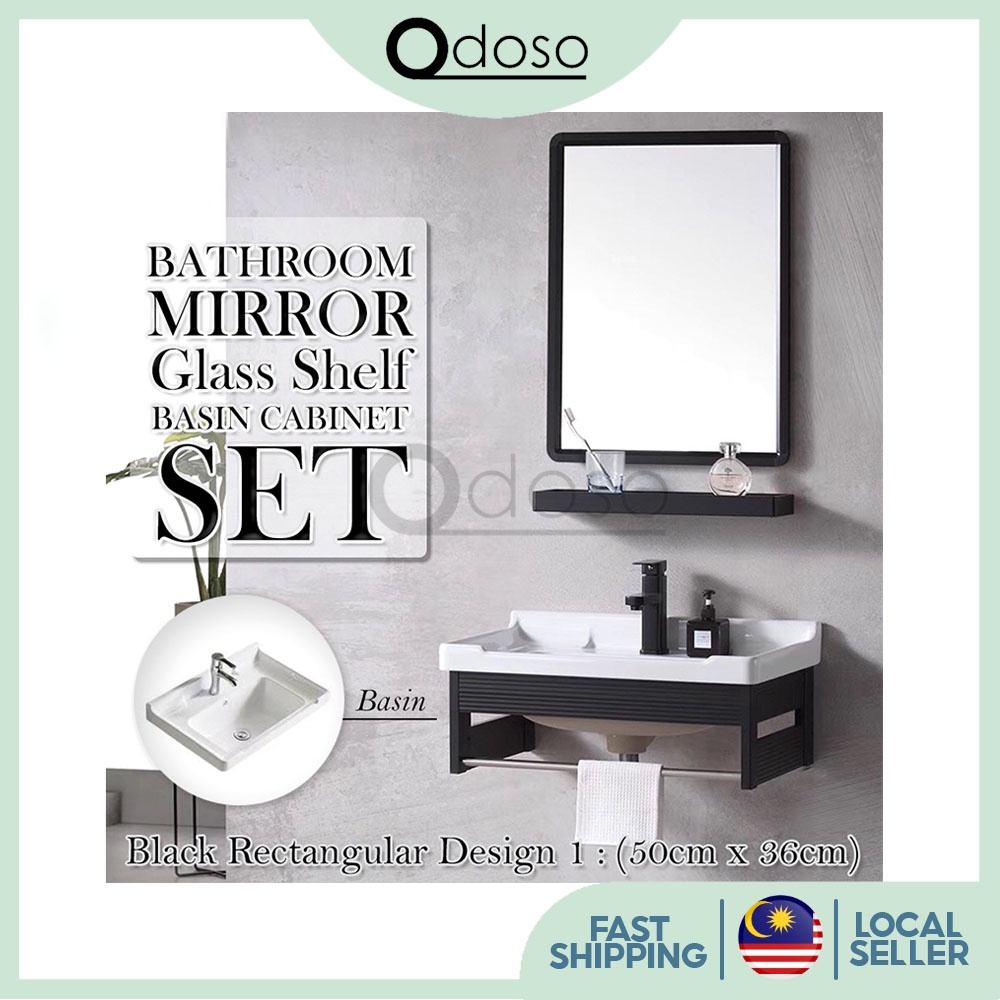 Bathroom Mirror Set 005 Bathroom Basin + Bathroom Wall Mounted