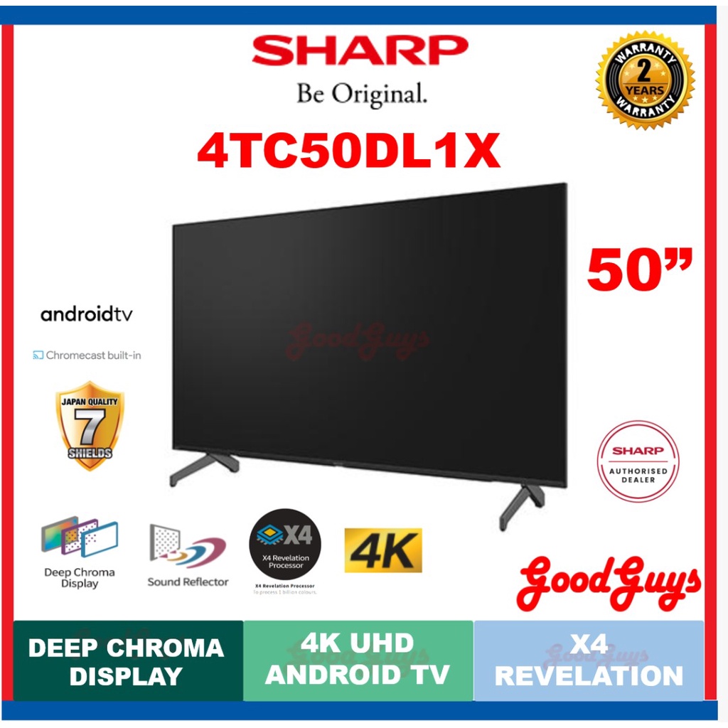 Sharp 4TC50DL1X AQUOS 50 Inch 4K UHD Android TV Shopee Malaysia
