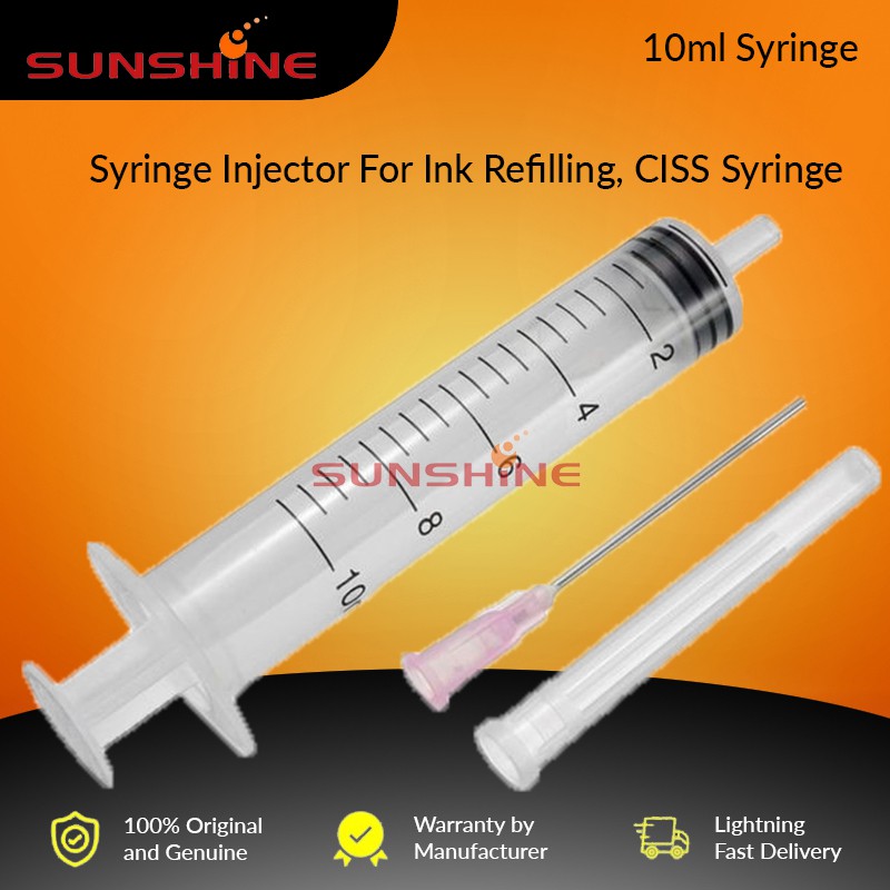 10ML Syringe Injector For Ink Refilling, CISS Syringe Shopee Malaysia