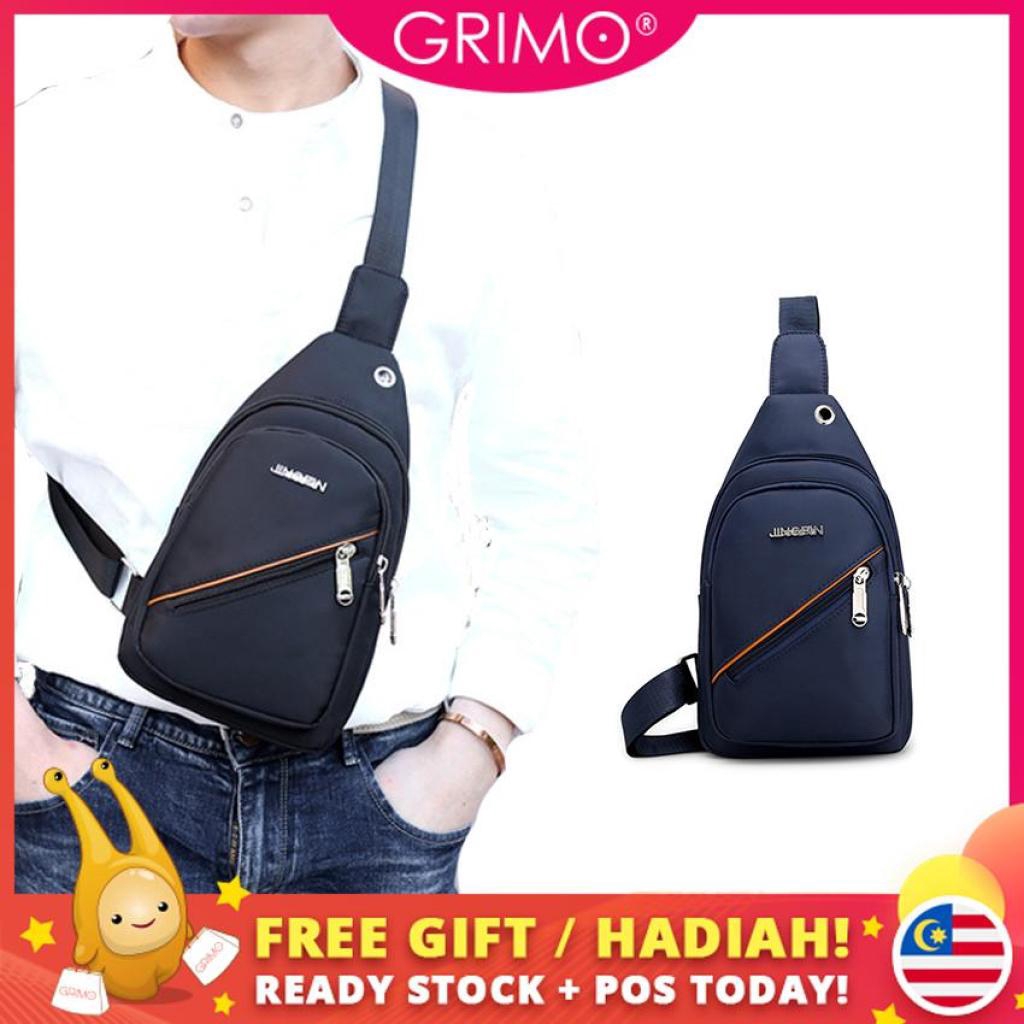 GRIMO Malaysia Jingpin SZ Chest Bag Men Backpack Pack Shoulder Beg Tangan Sling Bags Men Boys