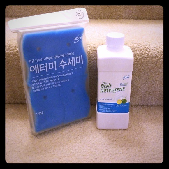 Atomy Sponge Scrubber / Kitchen Cleanser Fruit Vegetable Dish Detergent