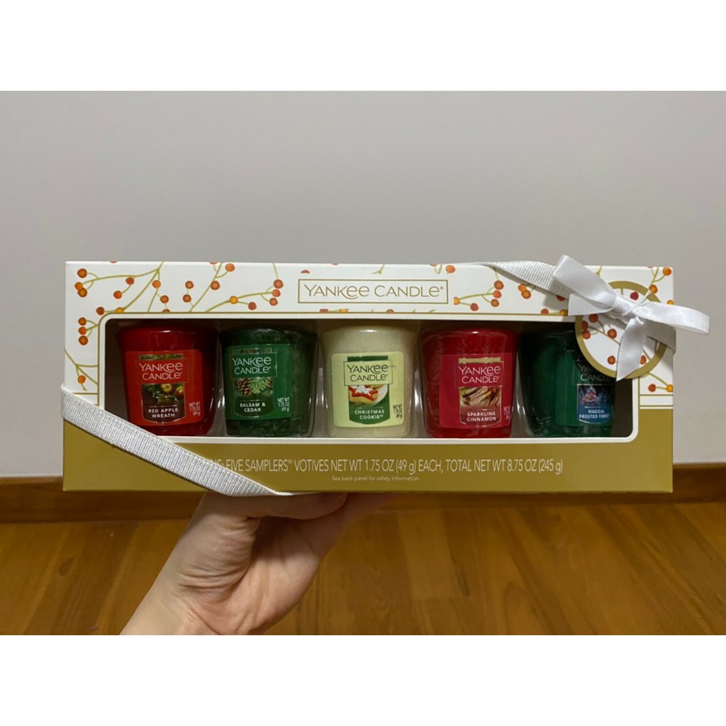 Yankee Candle 5 Sampler Votive Candles Holiday Gift Set Shopee Malaysia