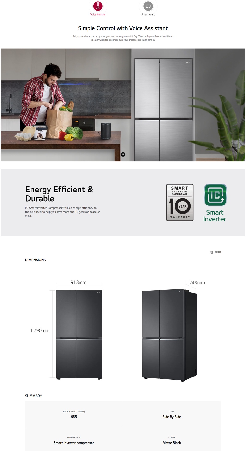 LG Fridge SidebySide with DoorinDoor Refrigerator (655L) GC