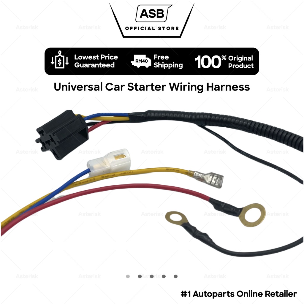 Universal Starter Wire Kit Starter Relay 5Pin Proton Perodua Nissan