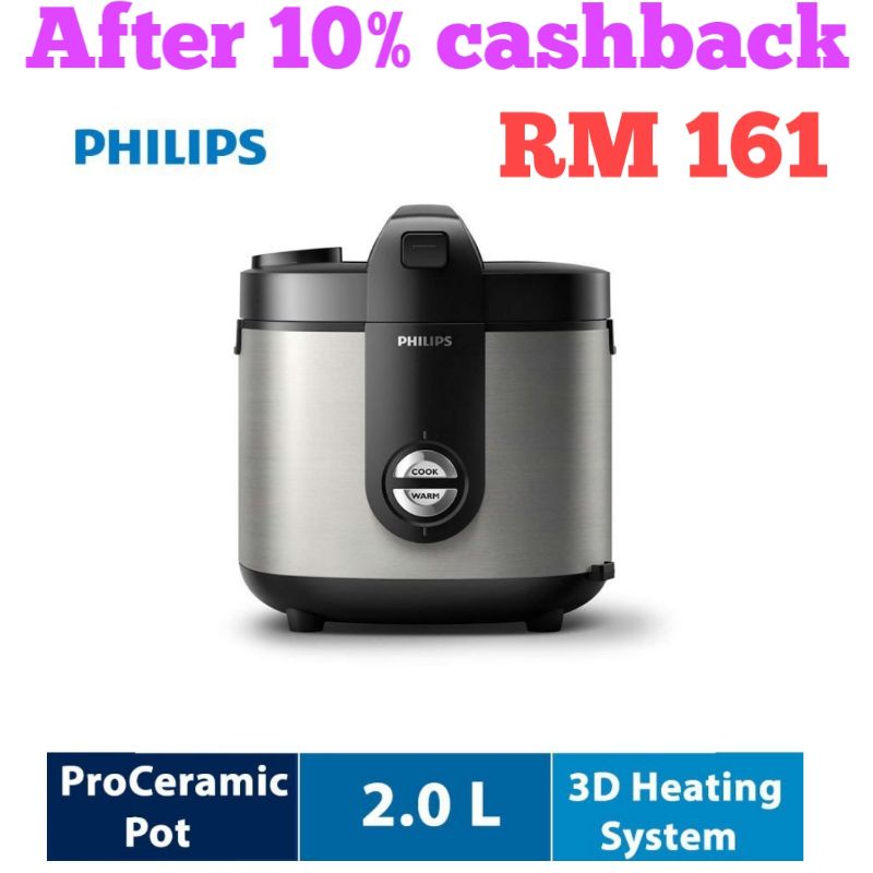 Philips Viva Collection Rice Cooker HD3132/60(2L) Shopee Malaysia