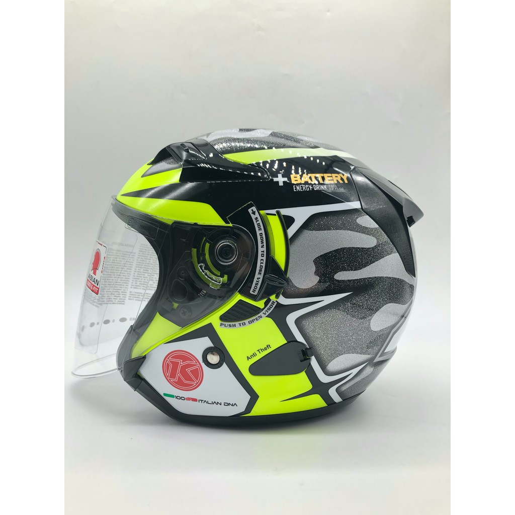 KYT VENOM OPEN FACE ALEIX ESPARGARO REPLICA GUN METAL HELMET KYT VENOM