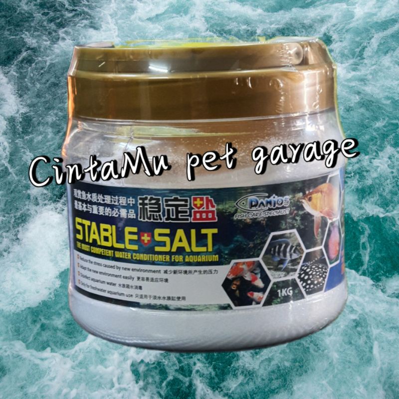 Danios stable salt 1kg aquarium salt for tropical fish garam akuarium