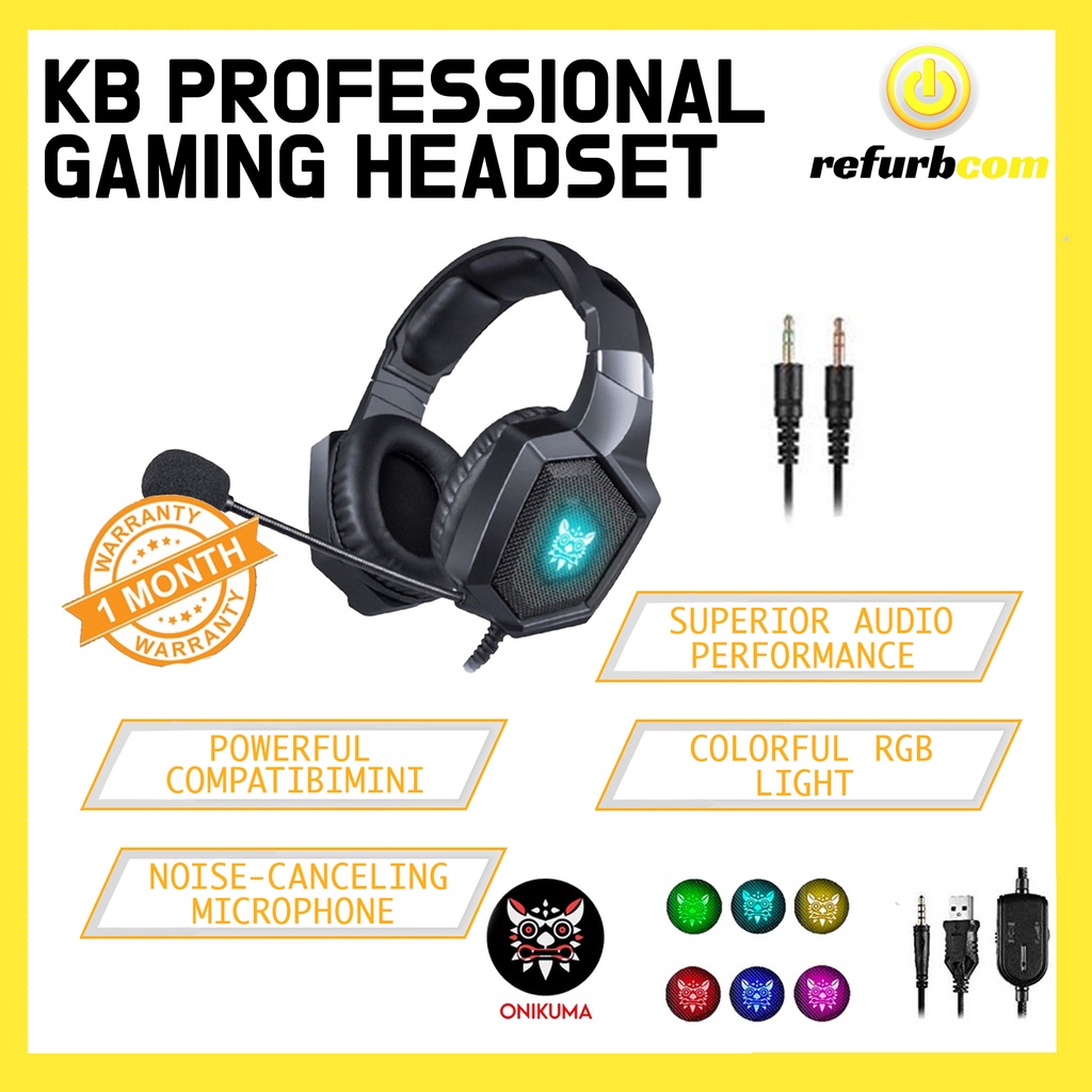 Onikuma K8 Professional Gaming Headset Gaming Headphone Gaming Murah
