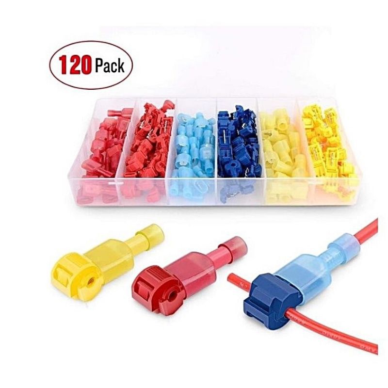120PCS TTAP Electrical Connectors Quick Wire Splice Taps / Wire Crimp