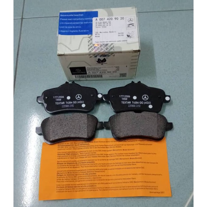 0074209020 BRAKE PAD REAR MERCEDES W176 A45 AMG W166 GLE W172 SLK