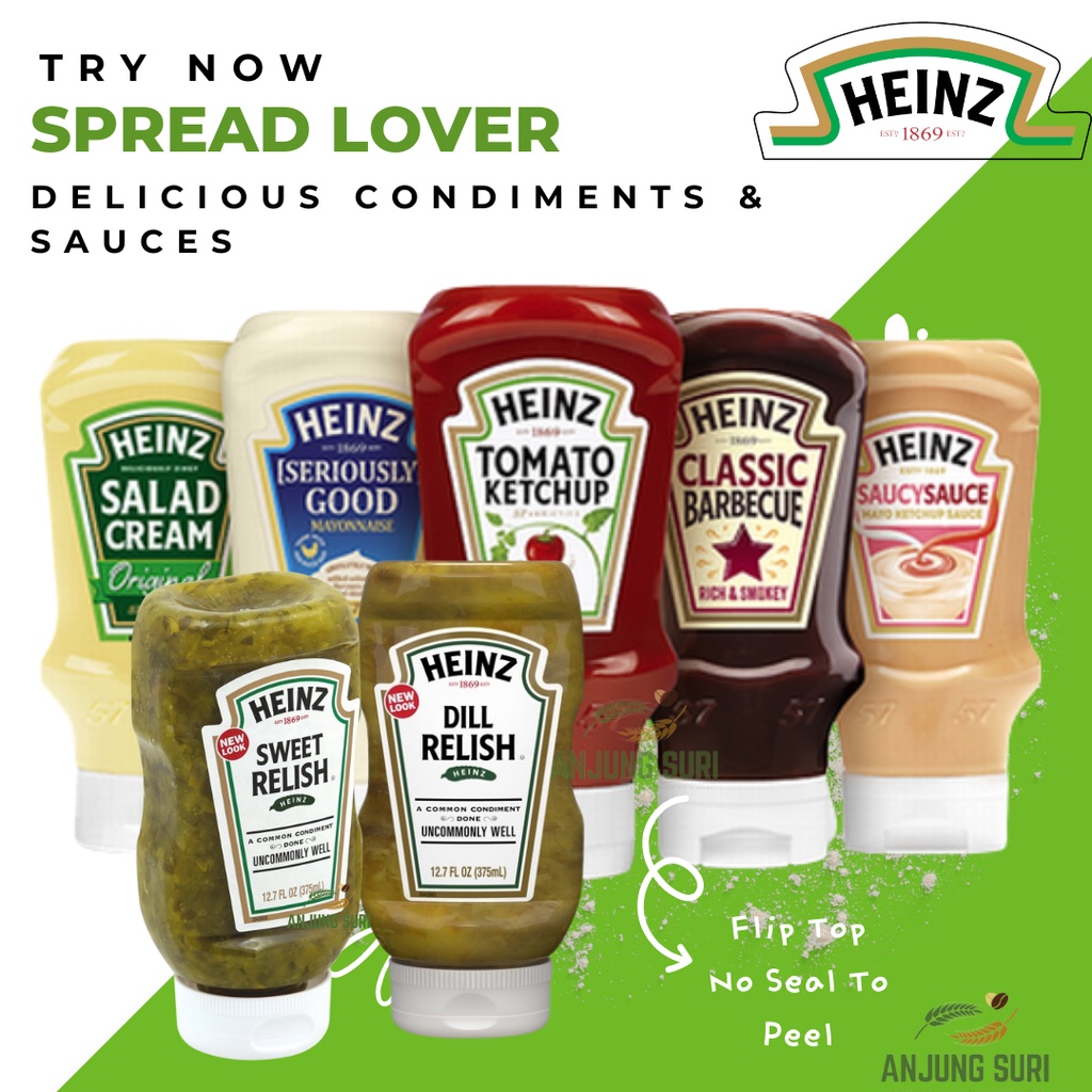 Heinz Dill Relish Sweet Relish Spicy Brown Mustard Tomato Ketchup Heinz