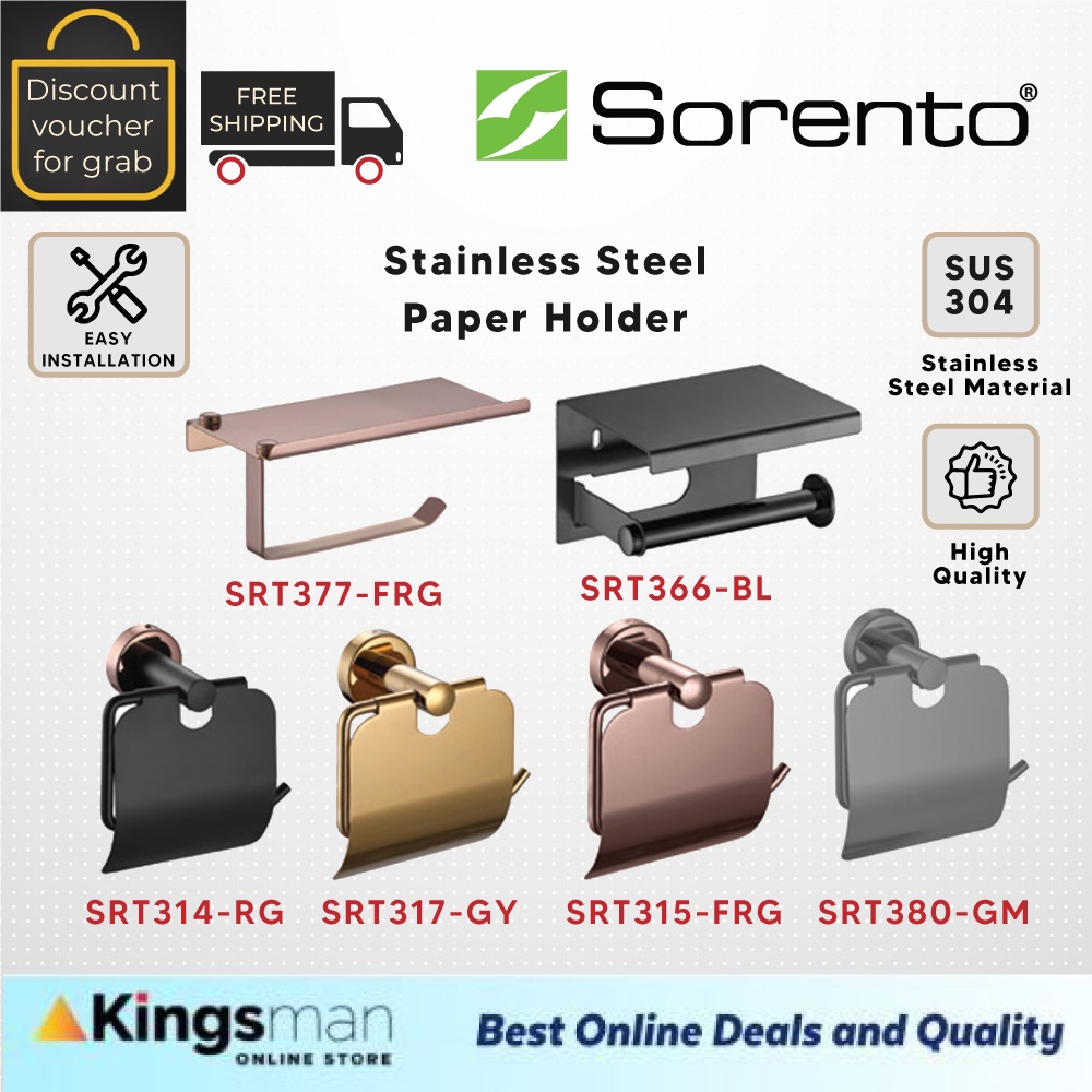 [Kingsman] Sorento Paper Holder Stainless Steel 304 Toilet Tissues