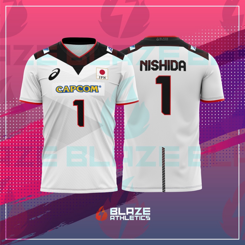 raya 2024 WHITE Japan Men's Volleyball Team FULL SUBLIMATION