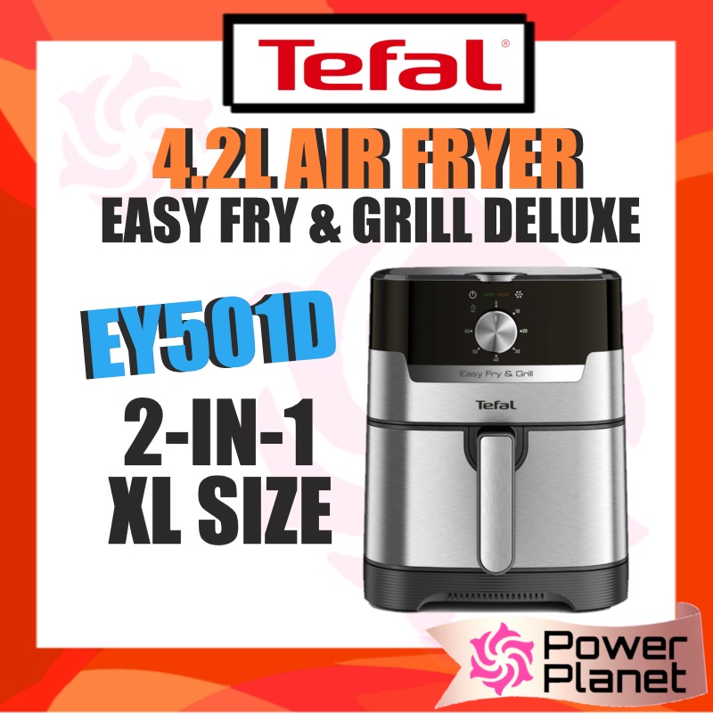 Tefal 2in1 Air Fryer Easy Fry & Grill Deluxe 4.2L ( XL size ) EY501D