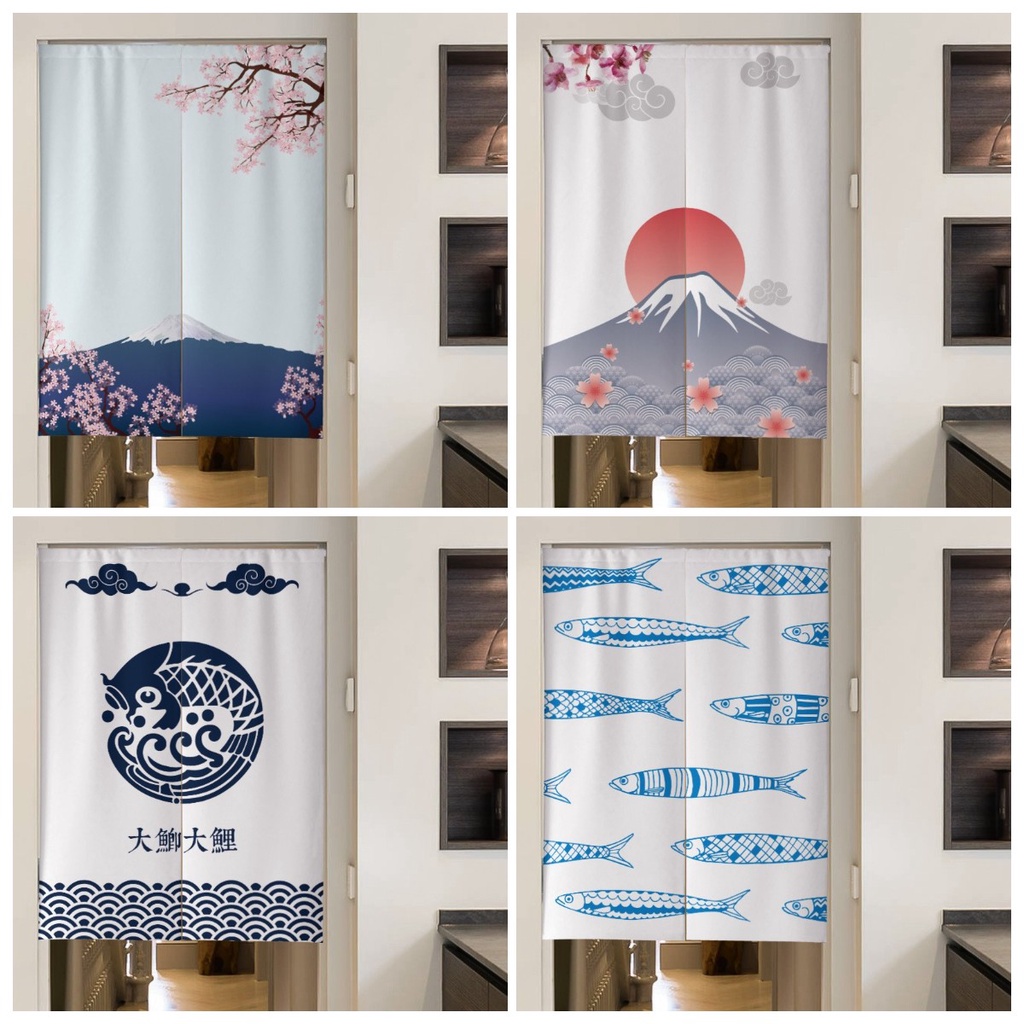 Customizable Door Curtain Japanese Style Izakaya Half Long Decorative
