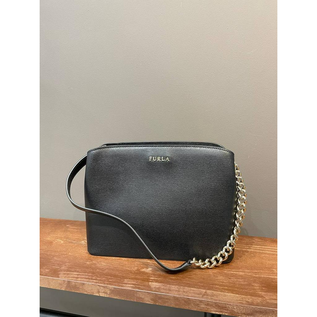 Furla Tessa Shoulder Bag Black Shopee Malaysia