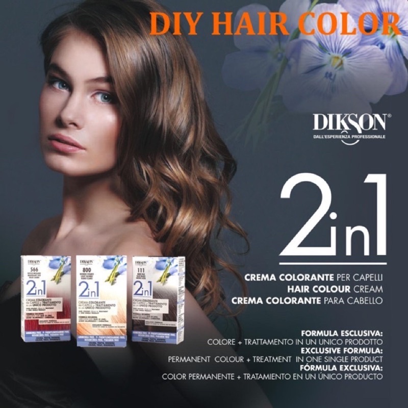 Dikson Hair Color 2 IN 1 Hair Dye Cream Pewarna Rambut (No Ammonia) 染发膏 Shopee Malaysia