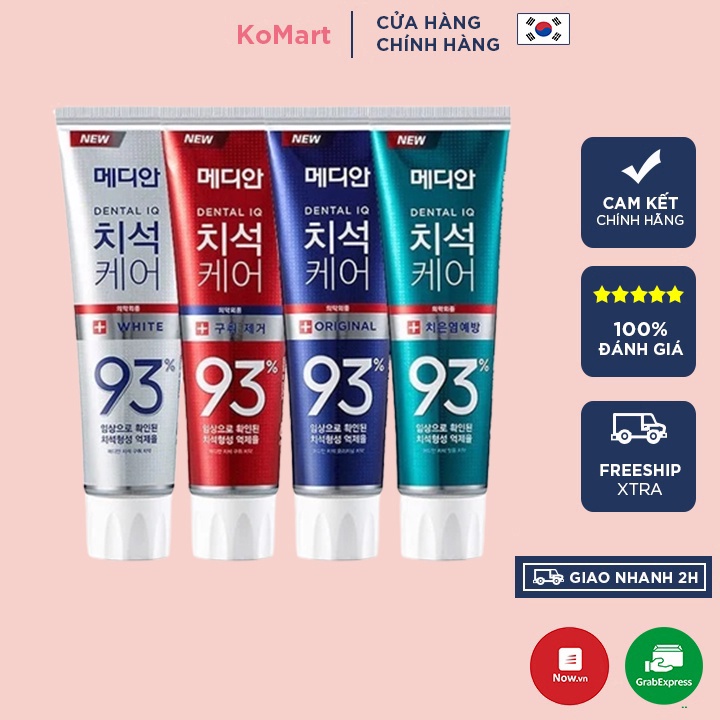 Media Korean toothpaste Whitening Toothpaste MEDIAN DENTAL IQ 93 120g